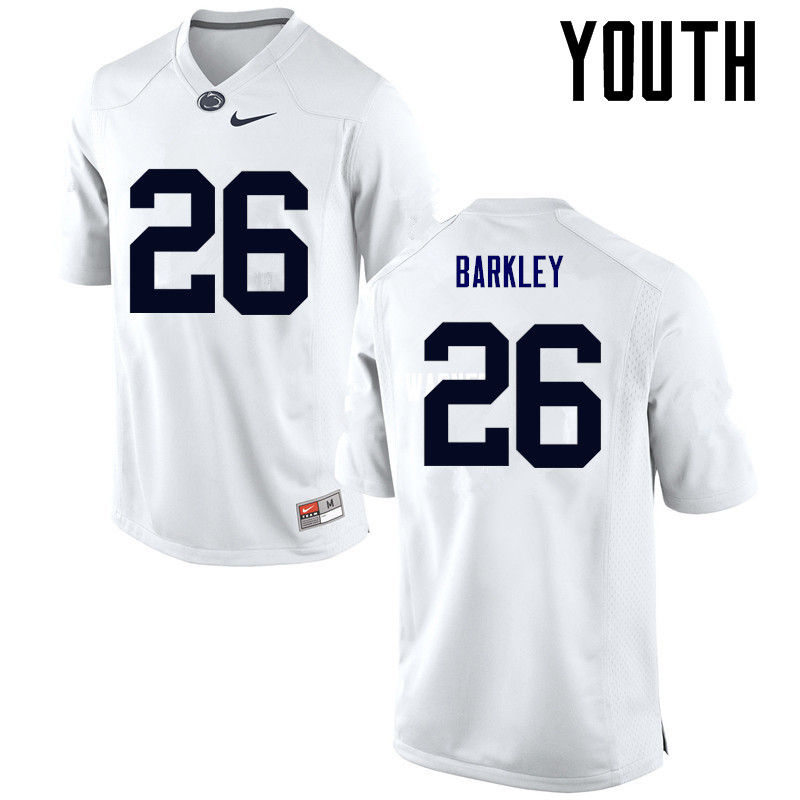 NCAA Nike Youth Penn State Nittany Lions Saquon Barkley #26 College Football Authentic White Stitched Jersey UJG3898MC